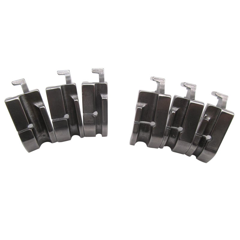 CKPSMS Brand -#P69LH+P69RH Set of High Shank Hinged Piping Feet Compatible with/Replacement for JUKI Brand Brother Brand Singer Brand Industrial Single Needle Sewing Machine(P69RH+P69LH 1/8+3/16+1/4) - Image 2